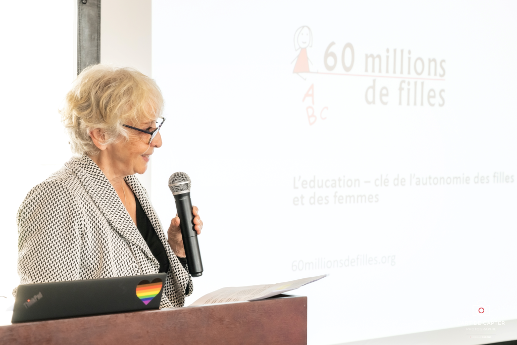 Ariane Émond, godmother of the 60 million girls Foundation for 20 years.